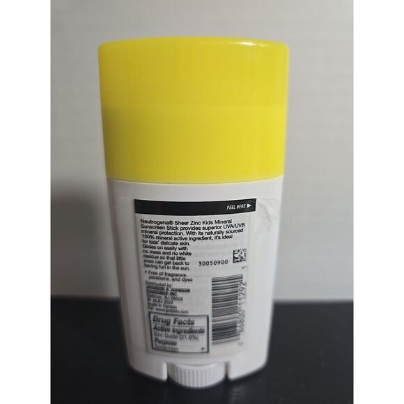 Neutrogena Sheer Zinc Kids‎ Mineral Sunscreen Stick, SPF 50+, 1.5 oz.. - Picture 2 of 3